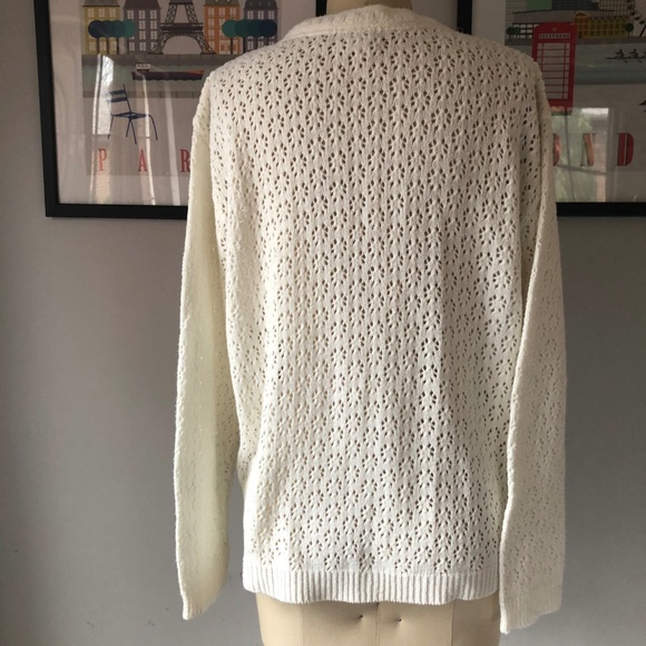 Pointelle Knit Cardigan - Picture 4 of 8
